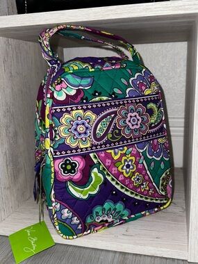 Vera Bradley Purple Green Paisley Quilted Lunch Bag - New With Tags
